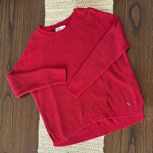 Hollister Vibrant Red Crew Neck Sweater